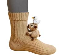 KQIVAM Crazy Funny Chicken Leg Socks for Women Men Novelty Chicken Feet Socks White Elephant Presents for Adults Gag Presents