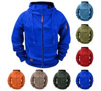 KQIVAM Men's Coat Mens Active Lifestyle Jackets Men Workout Innovation Coats Mens Hooded Softness Style Jackets Men Adaptive Performance Coats For Home Training