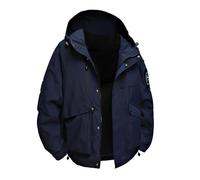 KQIVAM Mens Coats Men Reliable Workwear Jackets With Waterproof Lining Mens Service Jackets Men Coats With Convenient Pockets And Long Sleeve Hooded Design For Facility Maintenance