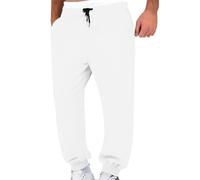 KQIVAM Men's Pants Men's Double Pocket Trousers Mens Solid Color Pants Mens Unisex Trousers Drawstring Elastic Waist Design Pant for Men Double Layer Double Pocket Trouser for Men Park Stroll