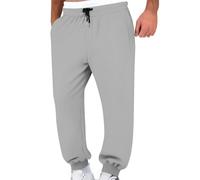 KQIVAM Men's Pants Men's Double Pocket Trousers Mens Solid Color Pants Mens Unisex Trousers Drawstring Elastic Waist Design Pant for Men Double Layer Double Pocket Trouser for Men Park Stroll