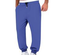 KQIVAM Men's Pants Men's Double Pocket Trousers Mens Solid Color Pants Mens Unisex Trousers Drawstring Elastic Waist Design Pant for Men Double Layer Double Pocket Trouser for Men Park Stroll