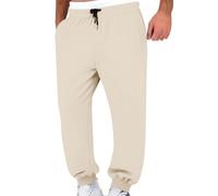KQIVAM Men's Pants Men's Double Pocket Trousers Mens Solid Color Pants Mens Unisex Trousers Drawstring Elastic Waist Design Pant for Men Double Layer Double Pocket Trouser for Men Park Stroll