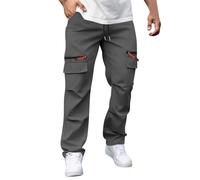 KQIVAM Pants Men Utility Work Pant Men's Loose Straight Leg Trousers Pants Men Tough Outdoor Trousers Featuring Multiple Tool Pockets for Warehouse Work Mechanic Repairs and Industrial Environments