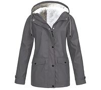 KQIVAM Womens Parka Winter Coats Waterproof Jacket Hooded Coat Fleece Lined Jacket Ladies Arctic Velvet Warm Outdoor Windbreaker Hoodies zip up Quick Dry Sweatshirt Outerwear with Pockets
