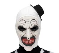 KQLHLHDYZ Halloween Clown Mask, Terrifier Art the Clown Mask, Scary Killer Clown Joker Masks for Adults, Scariest Masks, Comfortable Breathable Latex Mask for Halloween Parties And Haunted Houses