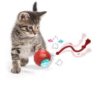 KQLHLHDYZ Interactive Cat Toy Ball Electric Automatic Toys for Indoor Cats with Birdsong Irregular Movement Cat Toys for Indoor Cats Adult All Floors & Carpet Available