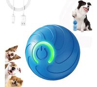 KQLHLHDYZ Interactive Dog Ball Toy, Vibrating Dog Ball with LED Flash Light, Electric Moving Pet Balls, Smart Self-Moving Cat Balls with Spiral Pattern, for Kittens, Puppies, Blue