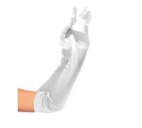 KQueenStar Long Satin Gloves - 1920s Accessories Elbow Gloves Fancy Dress Stretch Elbow Length for Women Ladies Costume Evening Opera Bridal Party Wedding Prom