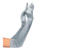 KQueenStar Long Satin Gloves - 1920s Accessories Elbow Gloves Fancy Dress Stretch Elbow Length for Women Ladies Costume Evening Opera Bridal Party Wedding Prom