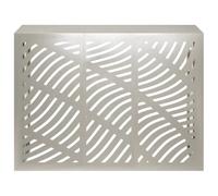 KQWQERT Air Conditioner Cover, Stainless Steel Heat Pump Guard 110x50x80 | Decorative leaf wave pattern, Weather resistant construction, For patio garden