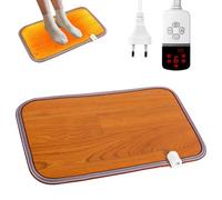 KQWVZ Heated Floor Mat, 50x30cm Heated Foot Mat, Heated Floor Mat for Feet with 9 Temperature Levels and 5 Timers Settings, Electric Heated Floor Mats Under Desk, for Office and Home(UK Plug)