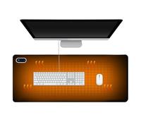 KQWVZ Heated Mouse Pad, 80 x 33 cm Heated Mouse Mat, Winter Hand Warmer Desk Pad, with 5 Adjustable Temperature Levels & 4 Hours Automatic Shut-Off, for PC Keyboard Laptop Office and Home