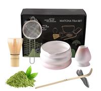 KQWVZ Matcha Whisk Set, 7PCS Matcha Tea Set, Complete Matcha Making Kit with Bamboo Whisk, Macha Whisk Set, Matcha Starter Kit - Ideal Matcha Gift Set for Beginners and Enthusiasts