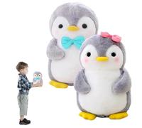 KQWVZ Penguin Cuddly Toy Cute, 2 Pieces Penguin Soft Toy Plush Toy, 25 cm Cuddly Toy, Penguin Plush Toy, Cuddly Toy Plush Dolls Penguin, for Boys Girls Cuddling and Playing Gift