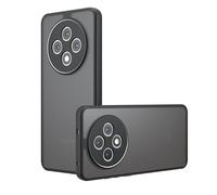 KQXG Case Cover for Oppo Reno 12F (5G/4G) / Reno 12 FS - Durable Silicone Edges with Translucent Matte Back, Shockproof, Non-Slip - Black