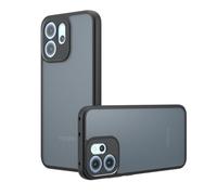 KQXG Case Cover for Oppo Reno 14 F/Oppo Reno 14 FS - Durable Silicone Edges with Translucent Matte Back, Shockproof, Non-Slip - Black