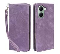 KQXG Case for Xiaomi Poco X7 Pro 5G - Premium Synthetic Leather Wallet Cover, Magnetic Flip Card Slots, Foldable Kickstand, Shockproof Protection -Purple