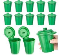 KQYSLXG 12Pcs Mini Trash Can Set, Tiny Trash Can for Desk, Mini Buckets with Lids, Small Desktop Garbage Can Organizer for Birthday Party Favors, Home, School, Classroom Decor