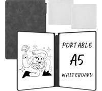 KQYSLXG 2Pack Thinp A5 Dry Erase Notebook, Reusable Desktop Whiteboard with Markers Pen Wiping Cloth, Foldable Mini Drawing Board for Studying Essentials, Office, and Kids