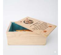 KQYTRBV Personalized Pet Casket for Small Medium Dogs & Cats, Custom Engraved Wooden Pet Memorial Box with Photo & Message, Premium Natural Pine Burial Case(80x45 x 26 cm/31x18x10)