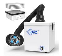 KQZ-W1 Solder Fume Extractor, 168m³/h Strong Suction Smoke Extractor, 5*Thick Pre-Filter+H13 HEPA Soldering Fume Extractor, 99.99% Purification Smoke Absorber for Welding Soldering 3D Printing White