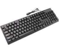 KR 6300 Wired Mechanical Gaming Keyboard, 104 Keys RGB Backlit Keyboard with Suspended Keycaps, ABS Material USB Cable Keyboard for PC and Office Use, Stable Performance for Professional Maintenanc...