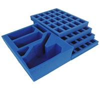 KR Multicase Kaiser1 figure case and card case with Tray set for Imperial Guard Astra Militarum: Basilisk, 2x Chimera/Leman Russ (rem. turrets) and 100 troops in 5 Half Size Trays