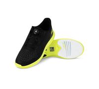 KR Strikeforce Arrow Fast Twist Right Hand Men's Bowling Shoes are for Right or Left Handed Bowlers and Come with a #8 Slide Pad on Both Shoes, Black/Neon, 10.5