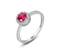 KR63114◆JerseyLee◆925 Sterling Silver Ruby Classic Ring, Designer Handmade Beautiful Jewelry, July Birthstone, Fine Jewelry for Women come with Beautiful Gift Packaging (8)