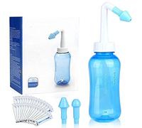 Kraaftsmit Neti Pots for Sinus Rinse Bottle Nose Wash Cleaner Pressure Rinse Nasal Irrigation for Adult & Kid BPA Free 300 ML with 30 Nasal Wash Salt Packets and Sticker