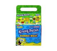 Krabby Patties Krusty Krab Gummy Candy Combo Meal Take Out Box I 4.4oz (125g) Pack of 3 I US Import