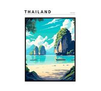 Krabi Thailand White A3 Print Poster Wall Art Decor Gift Living Room Bedroom Kitchen Bathroom Office Unframed