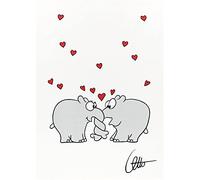 KRACHT Tea Towel 50 x 70 cm Hearts Design