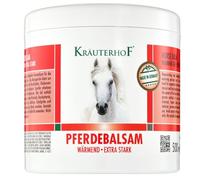Kräuterhof Horse Balm Extra Strong Warming Massage Gel with Extracts of Red Vine Leaf / Horse Chestnut / Lemon Balm / Chamomile / Hops / Valerian / Yarrow / Fennel / Mistletoe / 500 ml