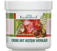 Kräuterhof Pack of 5 Cream with Red Vine Leaves, 5 Cans of 250 ml