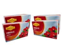 Kräutertee aus den Bergen der Alpen, Hibiskustee - 4 Packungen mit 20 Beuteln (80 Teebeutel)