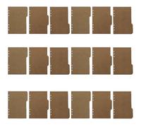 Kraft Binder Dividers 18pcs Khaki A5 Loose-Leaf Tab Divider