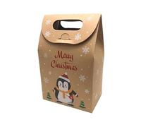 Kraft Boxes 12pcs Merry Christmas Kraft Paper Box Candy Gift Boxes Bag Food Packaging Party Favor Xmas New Year Navidad Decoration(Style 4)