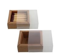 Kraft Boxes with Window 10Pcs Kraft Drawer Gift Box with PVC Window