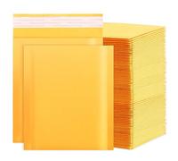Kraft Bubble Mailers 6x9inch 100Pack Yellow Self-Seal Padded Envelopes Bubble Opaque Padded Mailers Shipping Bags for Small Businesses to Package and Mail Jewelry Cosmetics, Electronic Products, Cards