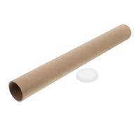 Kraft Cardboard Mailing Tube with Caps for Posters Documents and Crafts | Brown Paper Construction, Secure End Closures, Impact Resistance, Suitable for Artists Students, Office Mailing and Shipping