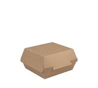 Kraft Clamshell Burger Box 13.5 x 12.5 x 7.5cm (1 x 250)
