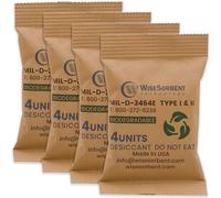 Kraft Clay Desiccants Packs for Safe, 132 Gram 15 Packs Dehumidifier for Gun Safe, Military Grade Moisture Absorbers, Conforms to MIL-D-3464E Type I & II Absorbents