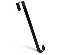 Kraft & Co Black Metal Wreath Hanger - Christmas Decoration Door Hook | 12 Inch Hanger for Displaying Indoor & Outdoor Homes | Ornament Holder for Halloween, Xmas, Weddings