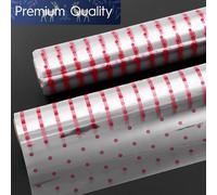 Kraft & Co Kraft&co Cellophane Wrap Roll Crystal Clear Plastic Wrapping For Packing, Gift Hamper, Flower & Food Super Thin