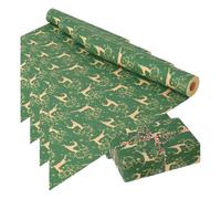 Kraft & Co Wrapping Paper Roll | Quality Festive Designed Kraft Paper | Eco-Friendly, Recyclable & Biodegradable Multipurpose Wrapping Paper - Ideal for Gifts, Arts & Crafts & Christmas (44.5CM x 25M)