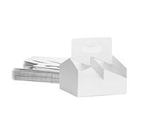 Kraft Cofee Drink Carrier with Handle - 30 Pack 4 Cup Kraft Paperboard Cup Holder Bulk Disposable Cardboard Drink Carrier for 12-32 OZ Drinks, Takeout, Candy, Cafe and Restaurant Food Service Delivery