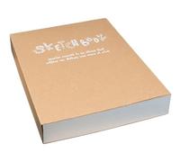 Kraft Cover Drawing Notebook & Sketchbook - Blank Plain Sketch Books - 125g Thick Paper A5 Size, 150x210mm Paper Ideal for Drawing & Sketching- 128 Sheets Each - 180 Degree Opening
