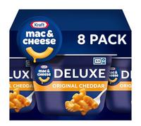 Kraft Deluxe Original Macaroni & Cheese Easy Microwavable Dinner (8 ct Box, 2.39 oz Cups)